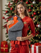 Peterpan Teddy Charcoal Rubber Hot Water Bottle Cover, Size: XXX-Large, Hot Water Bag for Pain Relief, BPA & Phthalates Free,100 Fl Oz Capacity, Gray