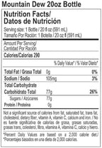 Mountain Dew Soda, 20 Fl Oz (Pack of 24)
