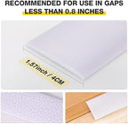 Bnell Floor Transition Strip Floor Cover Strips Self Adhesive Flooring Transitions Laminate Floor Strip Vinyl Floor Flat Divider Strip for for Joining Floor Gaps（3.28FT, 1.57in, White）