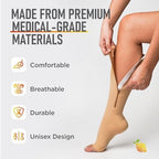 Lemon Hero Short Zipper Compression Socks for Women and Men Open Toe 15-20 mmhg Medical Zippered