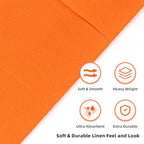 KAMMAK Napkins Disposbale 100 Pack Orange Cloth like Paper Dinner Napkins with Pocket Folded Wedding Napkin Guest Hand Towels for Party Reception, Bathroom, Kitchen, Restaurants (16.5 x 16.5 inch)