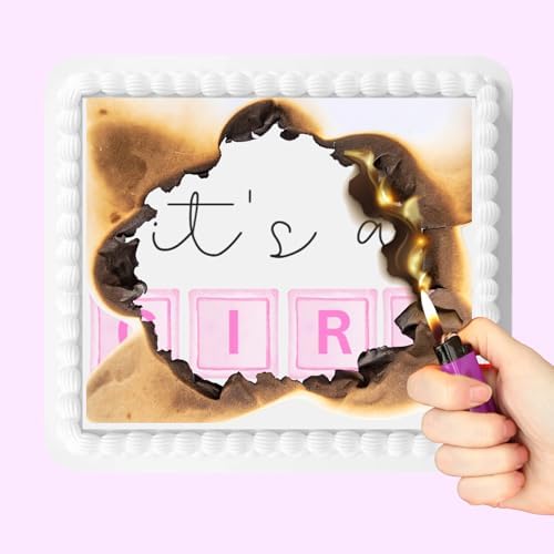 Burn Away Edible Photo Image Cake Topper 8x 10 Personalized Frosting Topper Sheet and Wafer Paper Cake Decoration