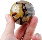 1pc Quartz Sphere Ocean Tortoise Shell Stone Crystal Ball Gemstone Home Decoration Gifts Ornaments (Size : 3-4cm)