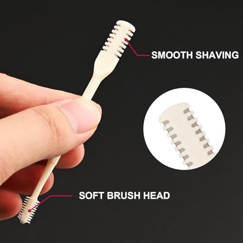 5 Pcs 2-in-1 Nasal Hair Cutter Manual Nose Hair Trimmer Remover for Women Men 360° Double Sided Soft Cleaning Brush Portable Tool