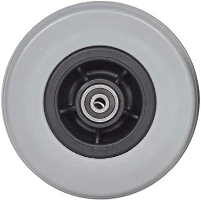 AlveyTech 6"x2" Front and Rear Caster Wheel for the Quantum Q6 Edge & Q6000Z Power Chairs - Replacement Wheels with Gray Ribbed Solid Tires, 638-2RS Bearings, Right or Left (WHLASMB2130 / TAGC2130)
