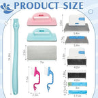 Chengu 8 Pcs Window Screen Cleaner & Track Cleaning Kit, Detachable Mesh Screen Cleaning Brushes Groove Brushes and Replacement Clean Cloths for Groove, Gaps, Sliding Door Track, Wet Dry Use