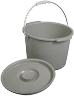 Medline MDS80306B Commode Buckets with Handle and Lid (Pack of 6)
