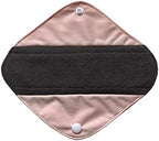 5 Pieces Charcoal Bamboo Mama Cloth/Menstrual Pads/Reusable Sanitary Pads (Light Pink, Pantyliner (8 inch))