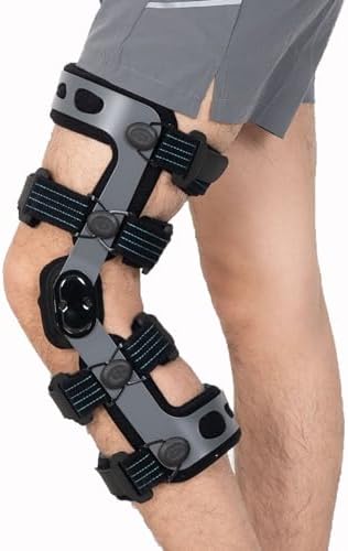 Komzer ACL Knee Brace for Ligament Injuries, Sports Injuries, Arthritis (OA) & Preventive Protection & Relief from Knee Joint Pain Degeneration Men and Women (M-Left)
