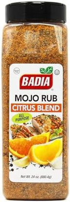 Badia Mojo Rub Citrus Blend, 24 oz – Zesty Citrus All-Purpose Grill Rub, Lemon Lime Spices (Pack of 2)