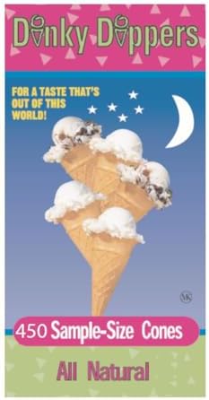 Dinky Dippers Miniature Ice Cream Cones Bulk Pack 450 Count