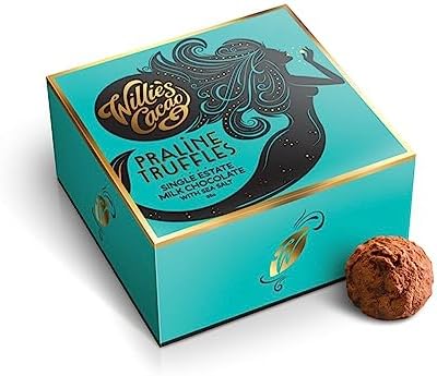 Willie's Cacao 5-Piece Milk Chocolate Praline Truffles with Sea Salt