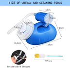 2000ML Portable Urinal for Men and Women, Spill Proof Urine Bottles for Men, Thick Large Pee Bottle with Long Tube and Lid, for Hospital Car Home Toilet Travel Camping (Blue)