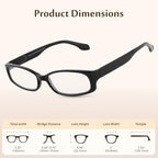 TruVision Readers Reading Glasses - Resin Frames w Acrylic Lenses, Dura Flex Hinges for Men and Women