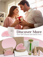 Rena Chris Gua Sha Facial Tools: Rose Quartz Guasha Tool for Face, Facial Massager (Pink)