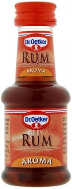 Dr. Oetker Baking Aroma RUM Flavor 38 ml bottle AND Dr. Oetker VANILLA Aroma Flavoring 38 ml bottle