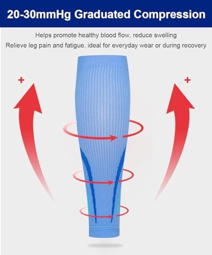 Calf Compression Sleeve Women Compression Socks for Flying, Leg Compression Sleeve Shin Splint Relief