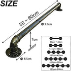 MObyat 30-600Cm Handrail Stairs Bronze Stairs Banister Handrail Indoors Outdoors Grab Bar Railing Complete Kit, Wall Mounted Handrails Railings/3.3Ft/1M