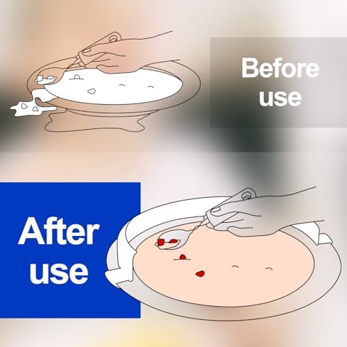 Landical 6 Pcs Plate Guard for Eating Spill Proof Food Guard One Handed Adaptive Equipment for Elderly Disabled Handicapped Parkinson Scooping Food, Fits Most 9" to 12" Plates(Translucent)