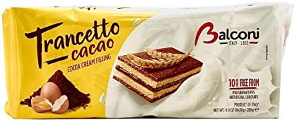Balconi Trancetto Cacao | Sponge Cake with Cocoa Cream Filling (10 x 1 oz)