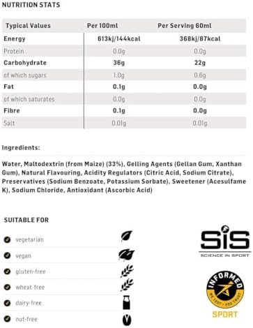 Science in Sport GO Isotonic Energy Gel - Fast-Acting Liquid Carbohydrate Gel for Instant Energy - Sports Nutrition - Gluten-Free & Vegan - Fruit Salad Flavor - 30 Count