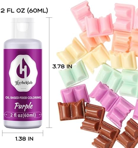 Purple Oil Based Food Coloring – 2 fl oz Professional Grade Concentrated Oil Food Dye for Melting Chocolate, Candy Melts, Cake Pops, Strawberries & Baking