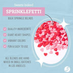 Sweets Indeed Valentines Sprinkles Red & Pink Heart Sprinkles | Heart Sprinkles for Cookies, Cupcakes & Cakes | Edible Heart Decorations for Holiday & Everyday Baking | 3.1 ounces