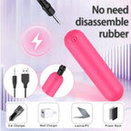 Mini Handheld Electric Back Massager Waterproof Quite Massager, Portable Massager for Back Neck Shoulder Body,Rose Red
