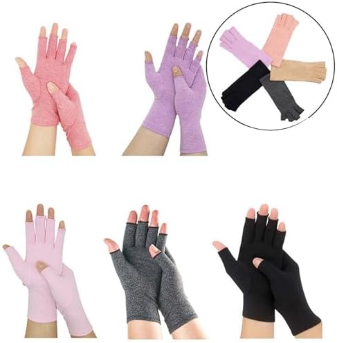 Premium Bamboo Gloves Fingerless Compression Wrap for Hand Pain and Osteoarthritis Men and Women
