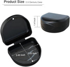 Retainer Case Denture Case: BVN Orthodontic Dental Case, Slim Braces Case, Mouth Guard Case, Denture Box, Teeth Aligner Case, Night Guard Case Container Storage Holder Black