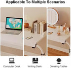 Adjustable 115-210cm Overbed Table with Wheels, Bed Tables Overbed Tables Rolling Storage Trolley Standing Workstation Adjust Height 65-95cm Computer Desk for Home and Hospital