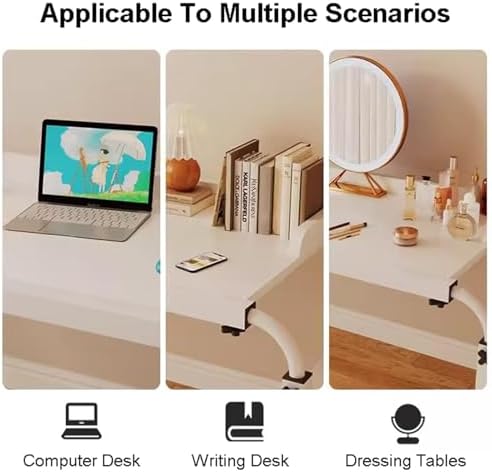Adjustable 115-210cm Overbed Table with Wheels, Bed Tables Overbed Tables Rolling Storage Trolley Standing Workstation Adjust Height 65-95cm Computer Desk for Home and Hospital