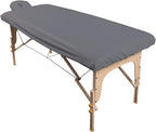 ForPro Professional Collection Waterproof Massage Table Cover, Protective Spa Treatment Sheet Set for Massage Tables, Machine Washable, Includes Massage Fitted Sheet and Face Rest Cover, Cool Grey