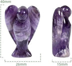 Amethyst Original Pocket Guardian Angel Healing Stone Crafts Figurine Gemstone Decoration 1.5 Inches