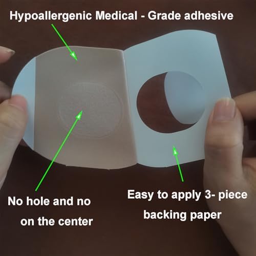 25 Pack Adhesive Patches for Guardian 3/4 and Freestyle Libre 1/2/3 - Enlite - Insulin Pumps Sensor, Waterproof CGM Sensor Patches, no Glue on the Center, Continuous Glucose Monitor Sensor Cover(Tan)