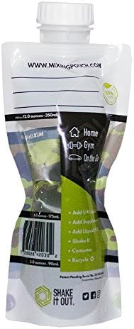 Collapsible Shaker Bottle for Protein Shakes, Supplements - 12 Ounce Reusable, Recyclable, Travel Bottle