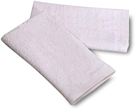 GOLD TEXTILES 60 PC New Cotton Blend White Restaurant Bar Mops Kitchen Towels 28oz (5 Dozen) (60, White)