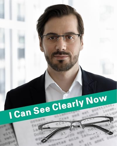 3 Pack Blue Light Blocking Reading Glasses Men Readers Anti Glare UV Metal Semi-frame Spring Hinge Lightweight Sturdy Trendy Eyeglasses 1.0+