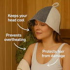 Premium Sauna Hat – 100% Natural Wool, Handmade Sauna Headwear for Men and Women – Eco-Friendly, Breathable