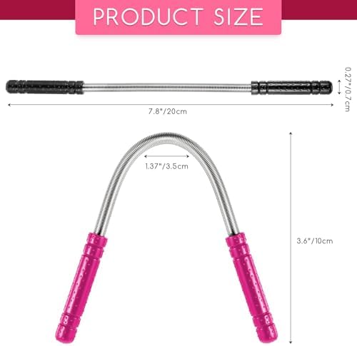 2 Pieces Facial Hair Remover Spring Eyebrow Face Epilator Threading Tool Remove Hair from Upper Lip, Chin, Cheeks and Neck for Women Girls or Men (Black, Rose Red)