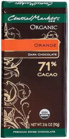 Central Market Organic 71% Cacao Dark Chocolate Bar - Orange 3.16 oz 4 Bars