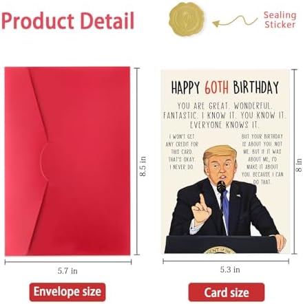 Funny 60th Birthday Card, Naughty 60th Birthday Gifts Cards for Men Women, Great 60 Year Old Birthday Gifts for Him Her, Unique 60th Bday Decorations Ideas