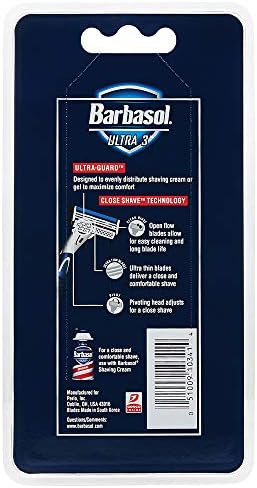 Barbasol Ultra 3 Premium Disposable Razor, 4 Count