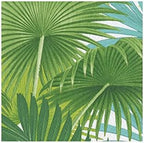 Caspari Palm Fronds Paper Cocktail Napkins in White - Two Packs of 20