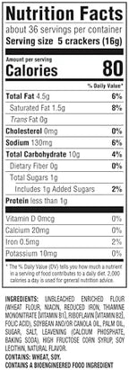 RITZ Original Crackers, Snacks for Kids and Adults, Bulk Lunch Snacks, Family Size, 6 - 20.5 oz Boxes