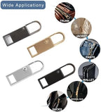 BagHeiyy 8 Pcs Zipper Pull Replacement – Easy to Install Spring-Loaded Metal Zipper Pulls, No Tools Required – Hook-Style for Jackets, Backpacks, Suitcases, and More