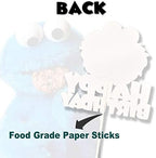 Cookie Monster Happy Birthday Cake Topper - Blue Glitter Happy Birthday - Birthday Party Cartoon Decorations Supplies - Cake Decoration for Girls or Boys