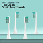 YMPBO 10 Pack Toothbrush Replacement Heads Compatible with TAO Clean Sonic Toothbrush Adults, Tooth Brush Head Toothbrush Heads Refill, Medium Bristles, Whitening