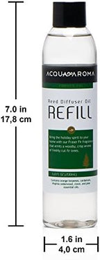 Acqua Aroma Fraser Fir Reed Diffuser Oil Refill 6.8 FL OZ (200ml) Contain Essential Oils. Fraser Fir Christmas Scent