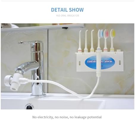 Water Flosser for Family Use 3 Jet Tips & 3 Toothbrush for Faucet & Shower, Oral Irrigator Non-Electric Safety , Dental Oral Care Tooth Cleaning